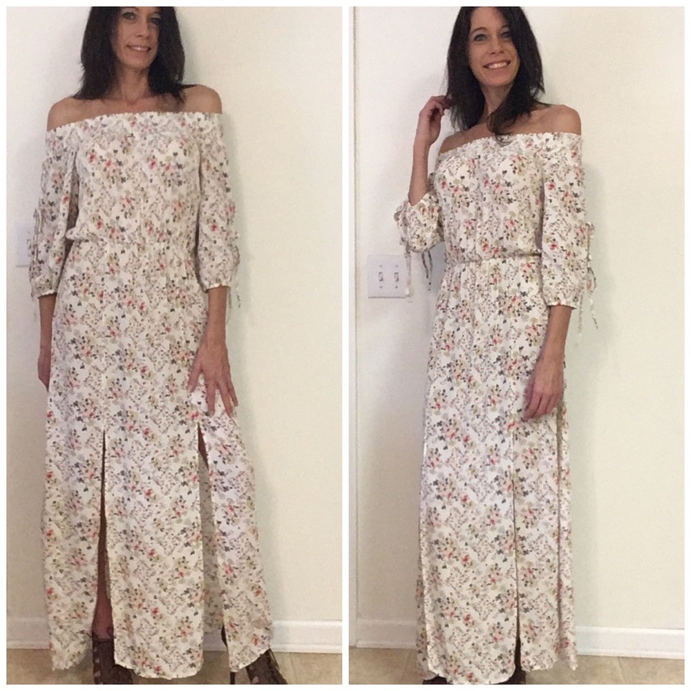 Floral Off the Shoulder Dress - Picture 3 of 6